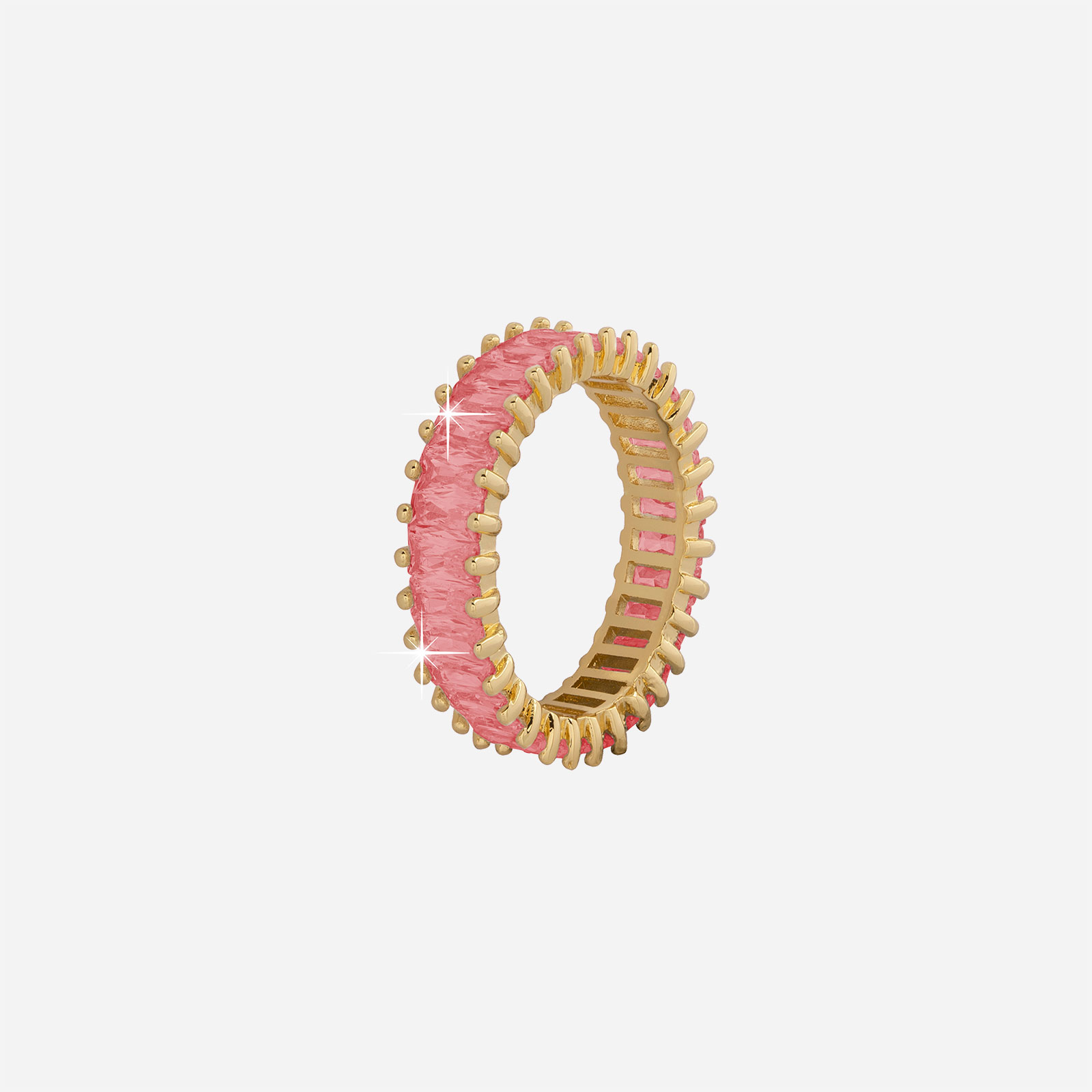 Guldpläterad ring -Rosa