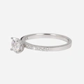 Ring i äkta silver - sidosten Kubisk Zirkonia, 17 mm