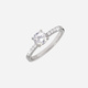 Ring i äkta silver - sidosten Kubisk Zirkonia, 18,5 mm
