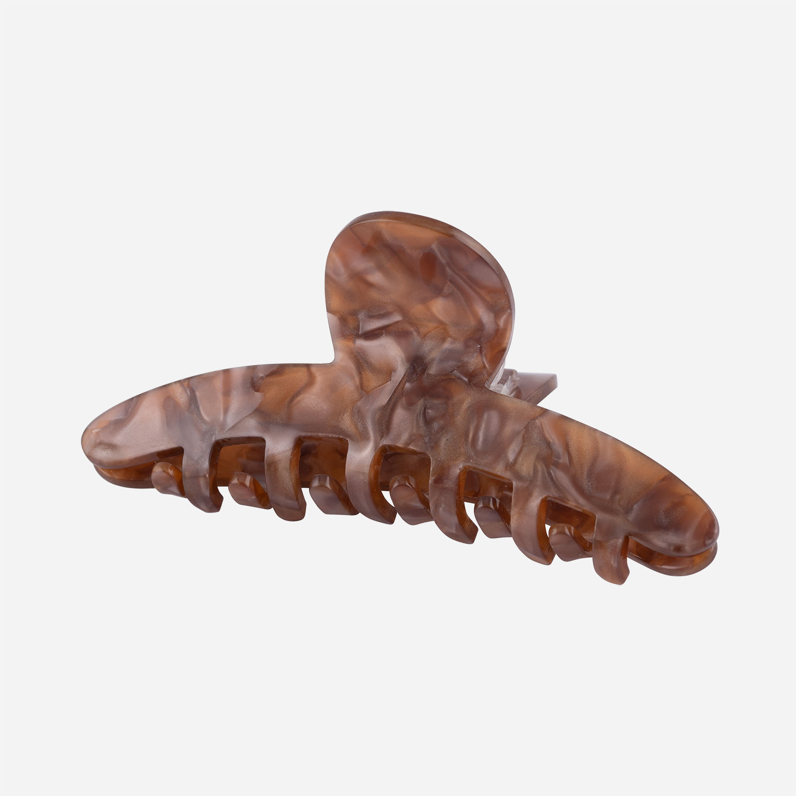 Hårklämma brun smal - 9,5 cm