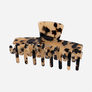 Hårklämma brun/svart leopard - 9 cm
