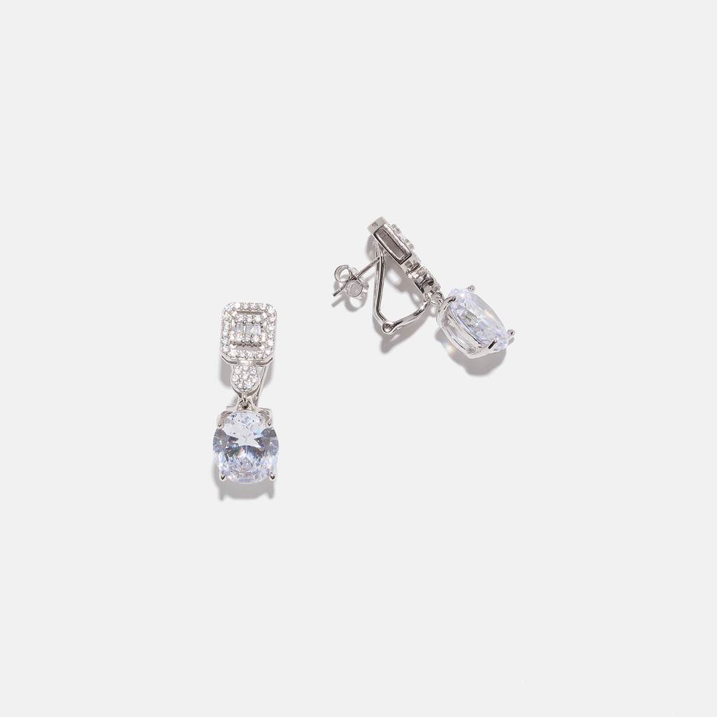 Örhängen 925 Sterling Silver, hängande Kubisk Zirkonia