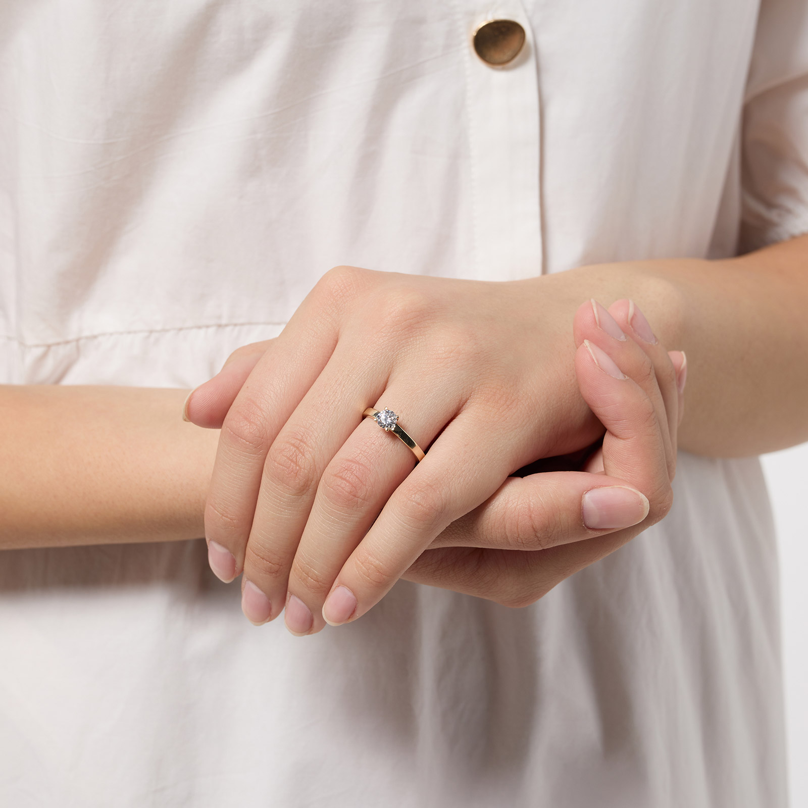 Ring Ulrika - 18k guld, labbodlad diamant 0,5 carat