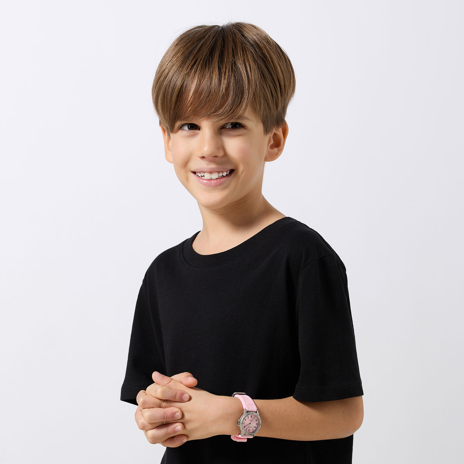 California barnklocka - gummiband, rosa, 28 mm