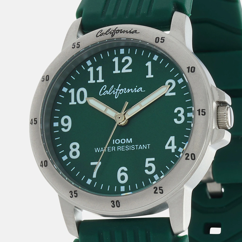 California barnklocka - gummiband, grön, 28 mm