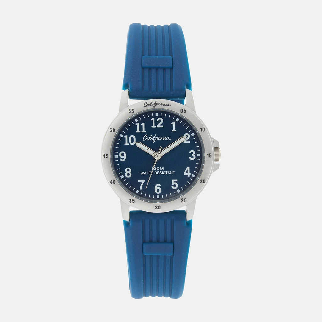 California barnklocka - gummiband, blå, 28 mm