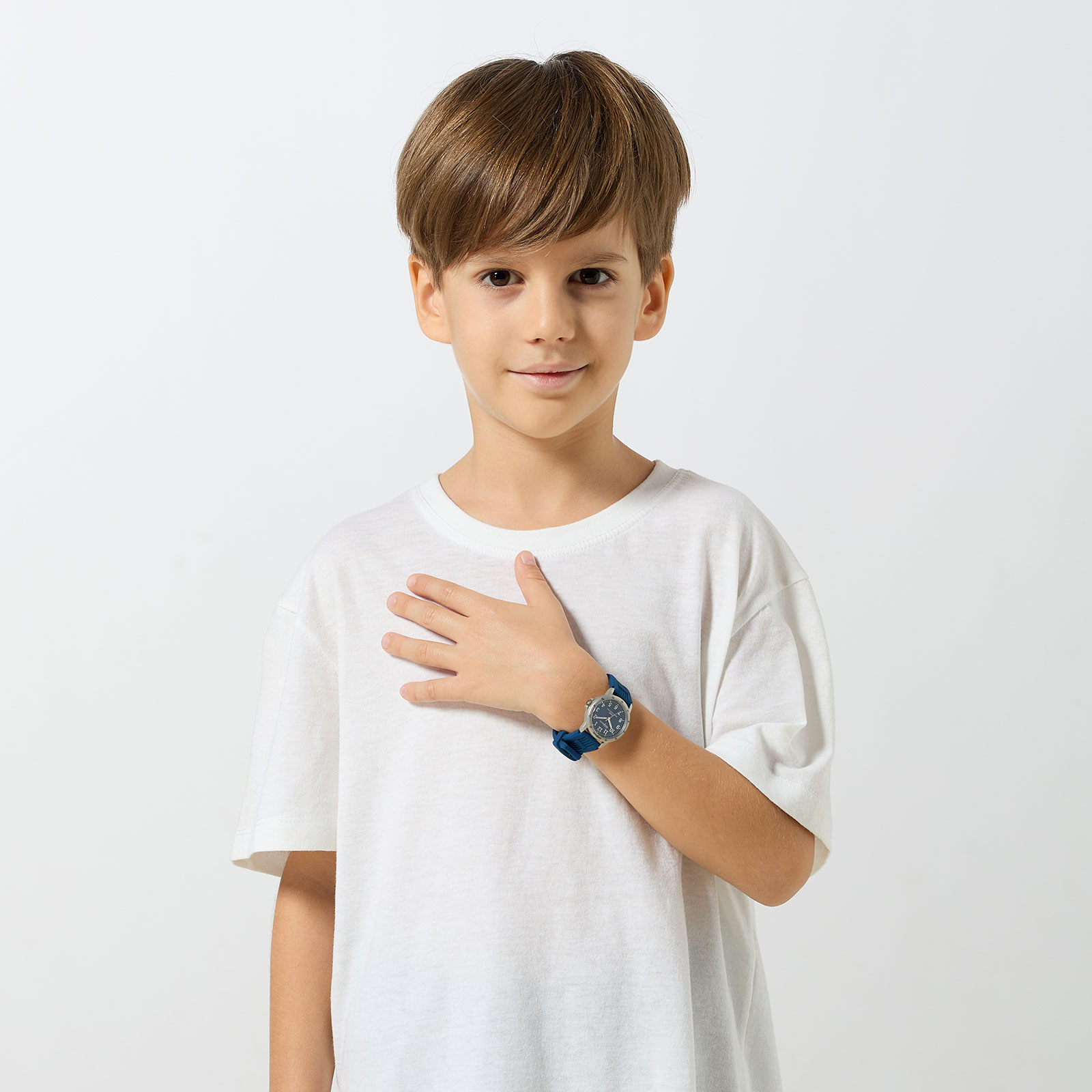 California barnklocka - gummiband, blå, 28 mm