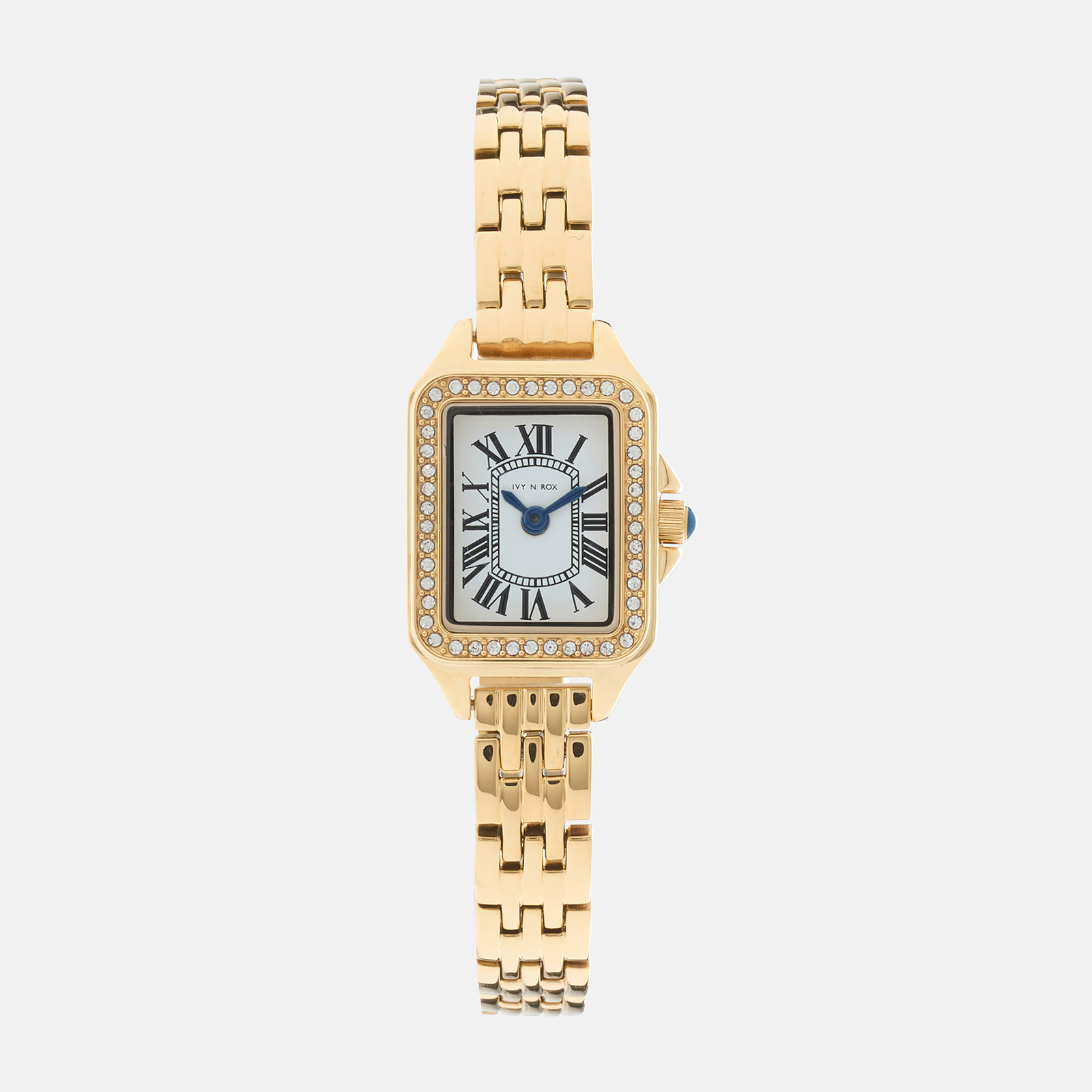 Ivy N Rox Chic damklocka - rektangulär, guld, 16x27 mm