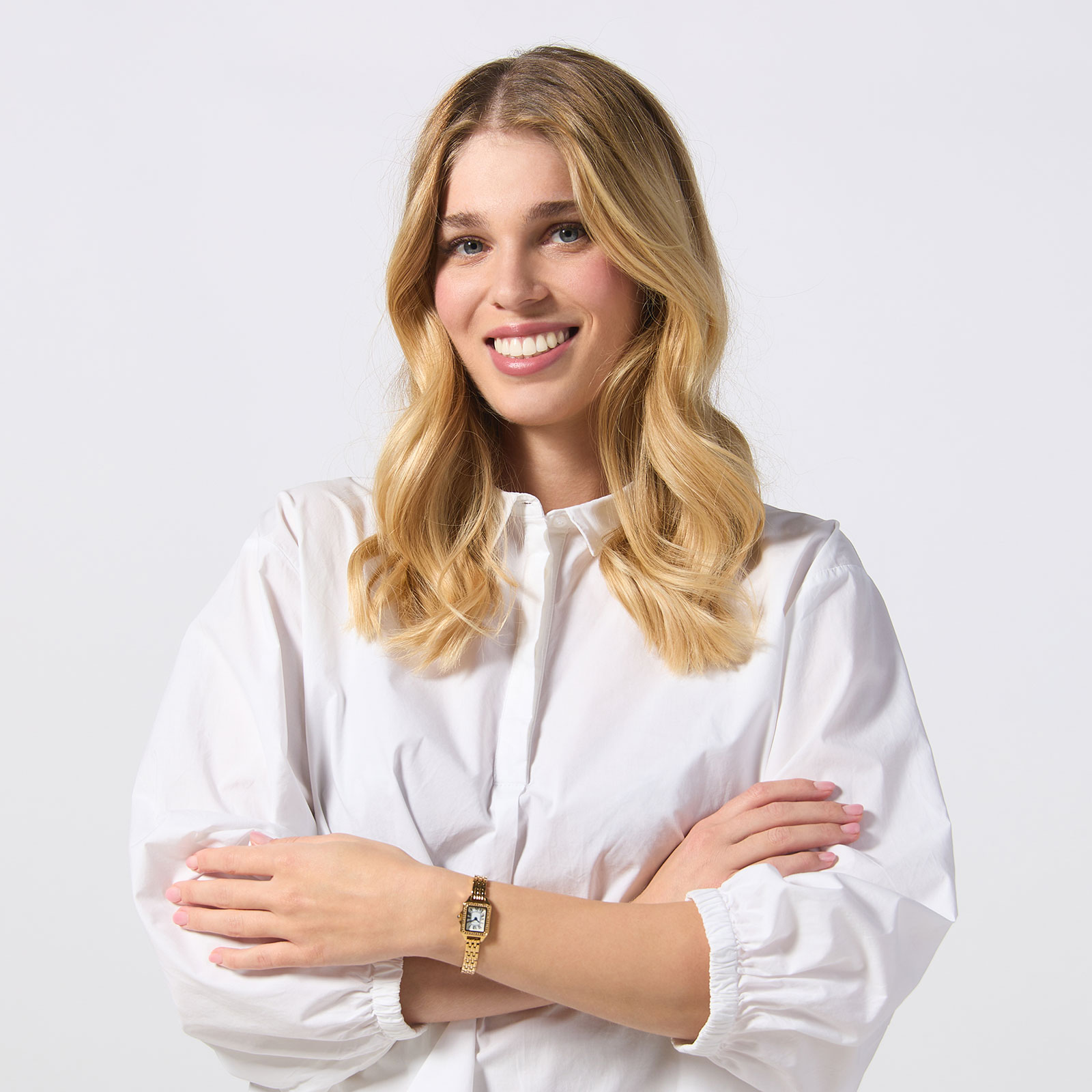 Ivy N Rox Chic damklocka - rektangulär, guld, 16x27 mm