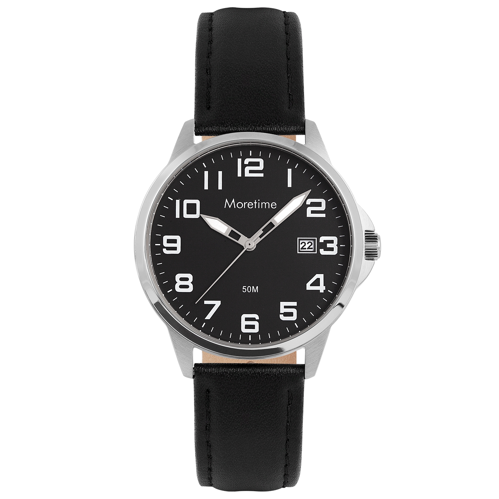 Moretime herrklocka - svart, 38 mm