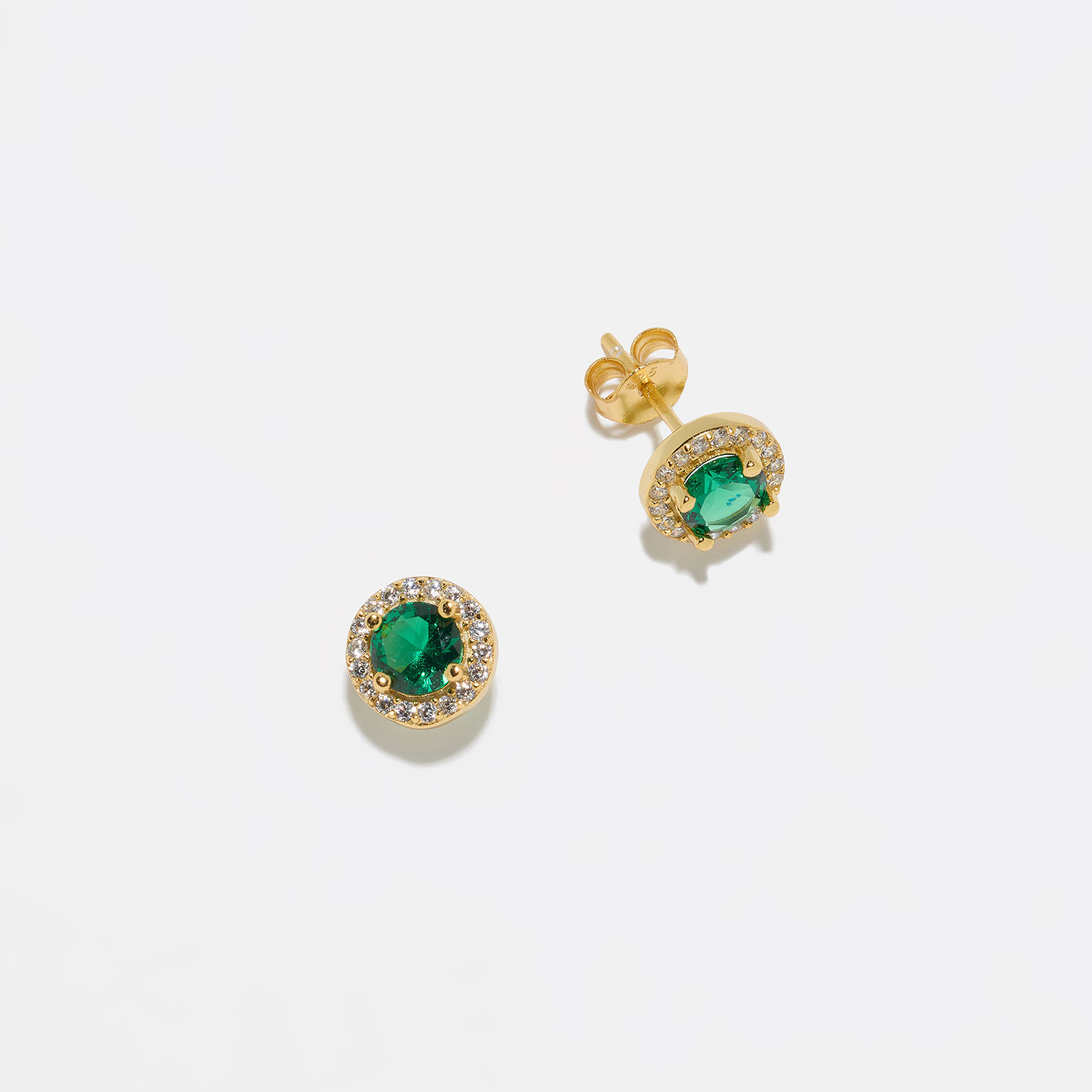 Guldpläterade silverörhängen - månadsten Maj