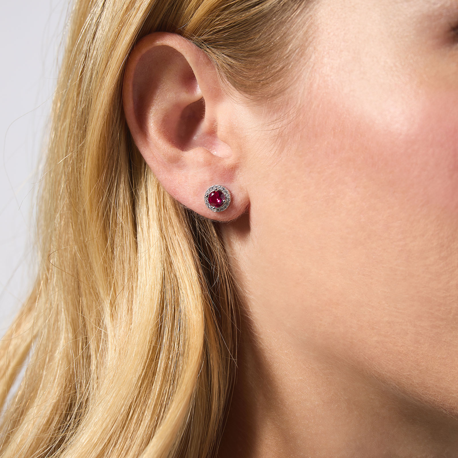 Örhängen äkta silver, månadsten Juli