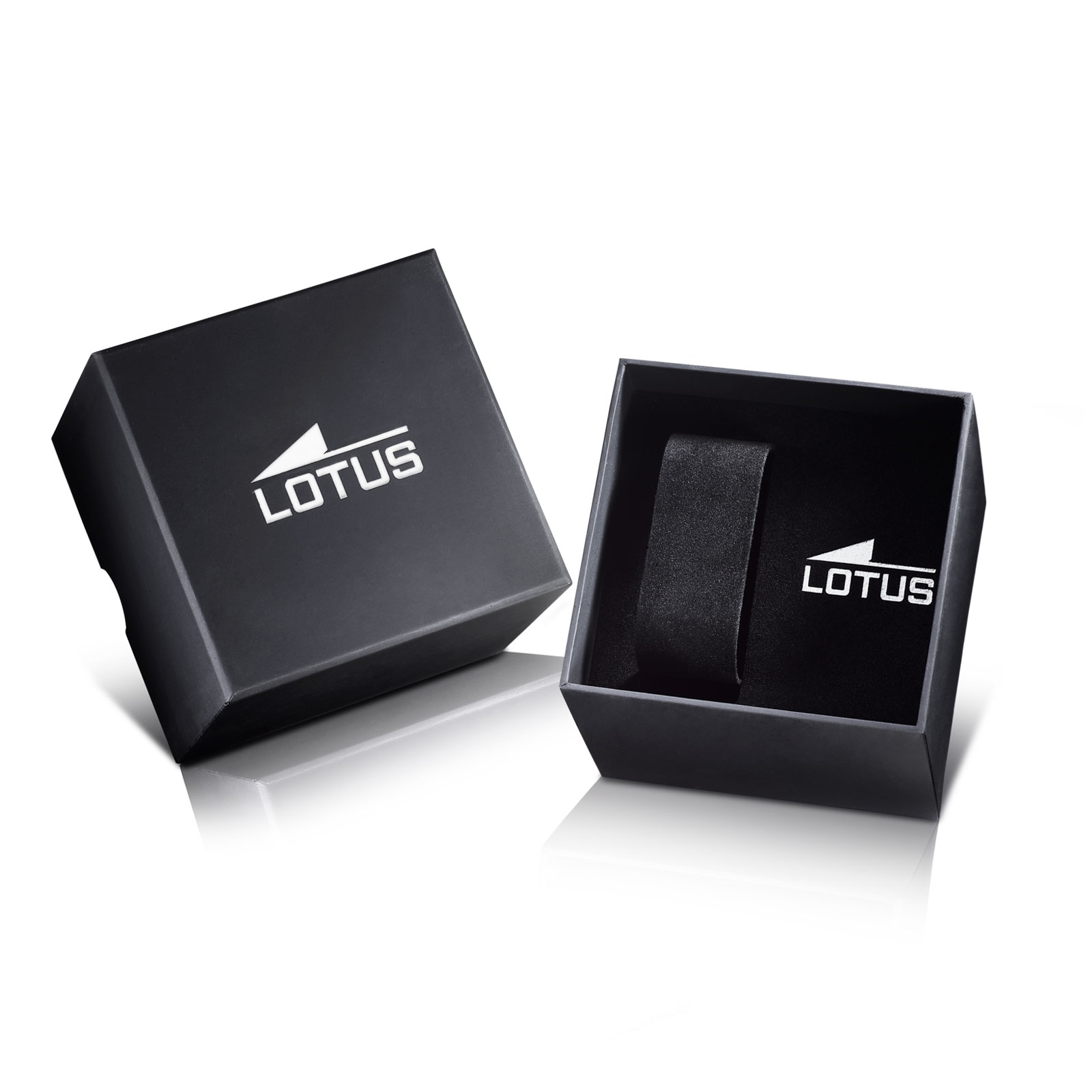 Lotus herrklocka - dag/datum, stål/svart, 42mm