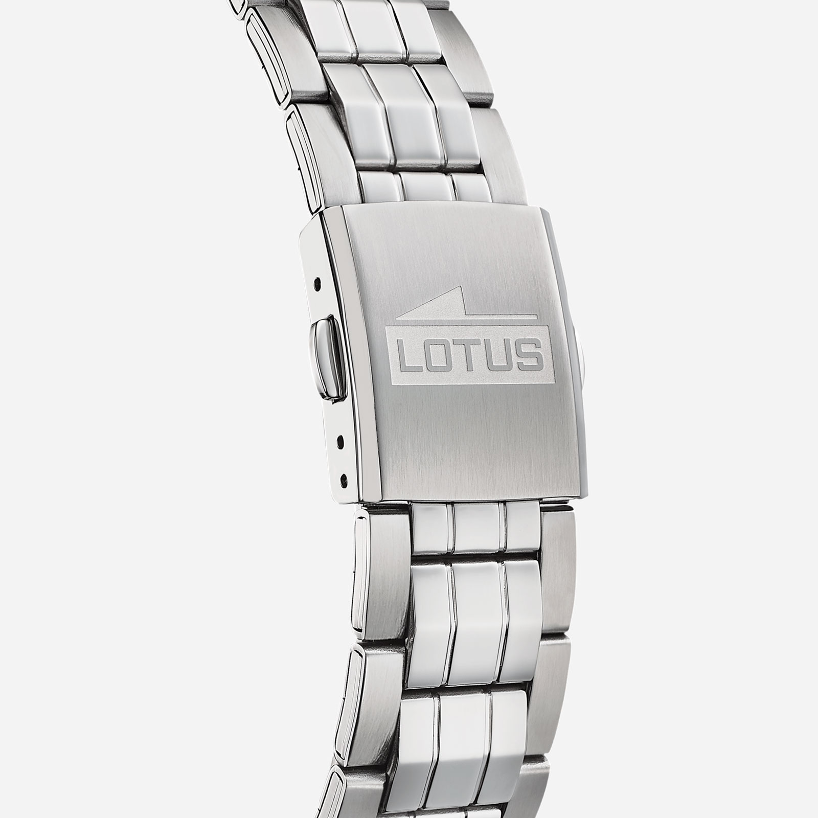 Lotus herrklocka - dag/datum, stål/svart, 42mm