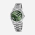 Lotus herrklocka -  dag/datum, stål/grön, 41,5 mm