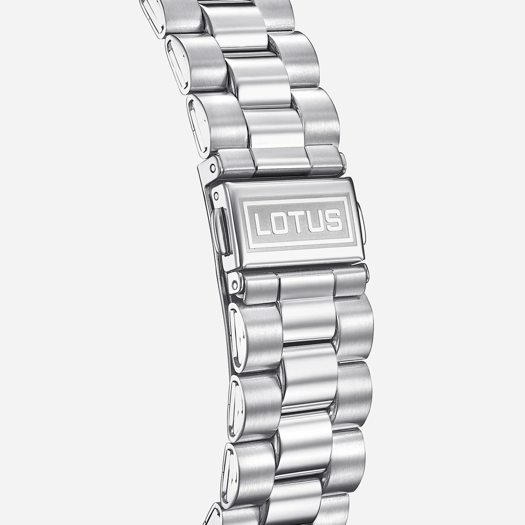 Lotus herrklocka -  dag/datum, stål/grön, 41,5 mm