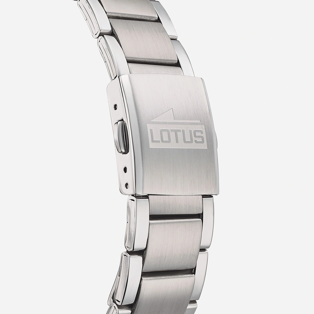 Lotus herrklocka - kronograf, stål/svart, 42 mm