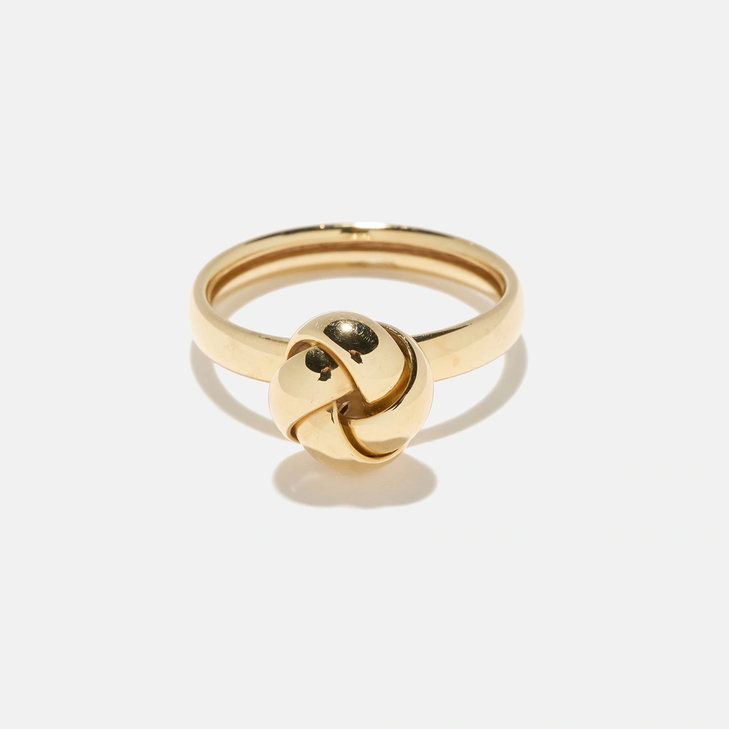 Ring 9k guld - slät knut, 16