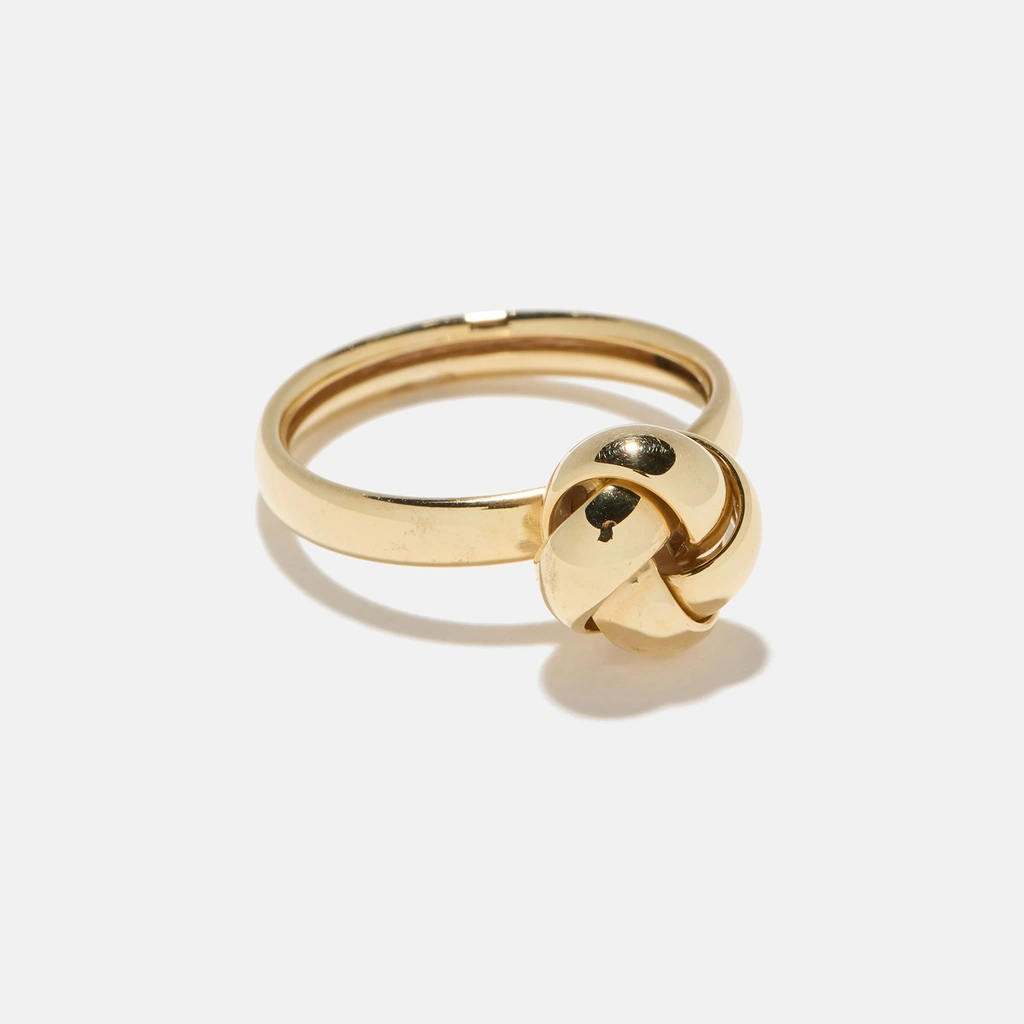 Ring 9k guld - slät knut, 16