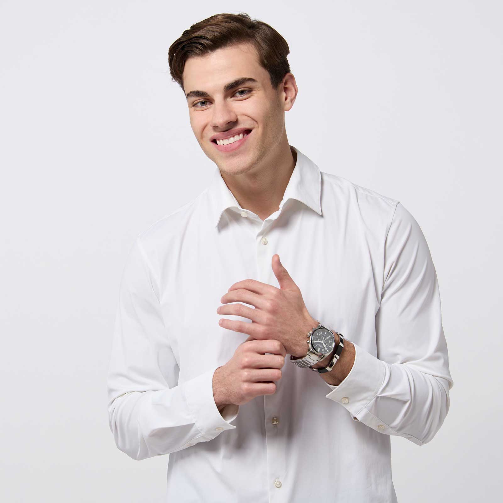 Jacques Lemans Sport - set herrklocka stål/svart, 42mm