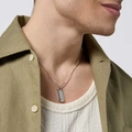 Silverhalsband herr - dogtag 55+5 cm