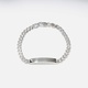 Silverarmband herr kedja & gravyrbricka 6 mm, 20 cm