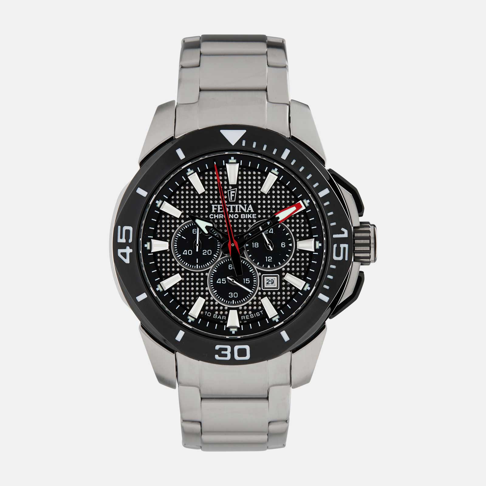 Festina F20641/4 Chrono Bike - herrklocka, stål/svart,  47mm