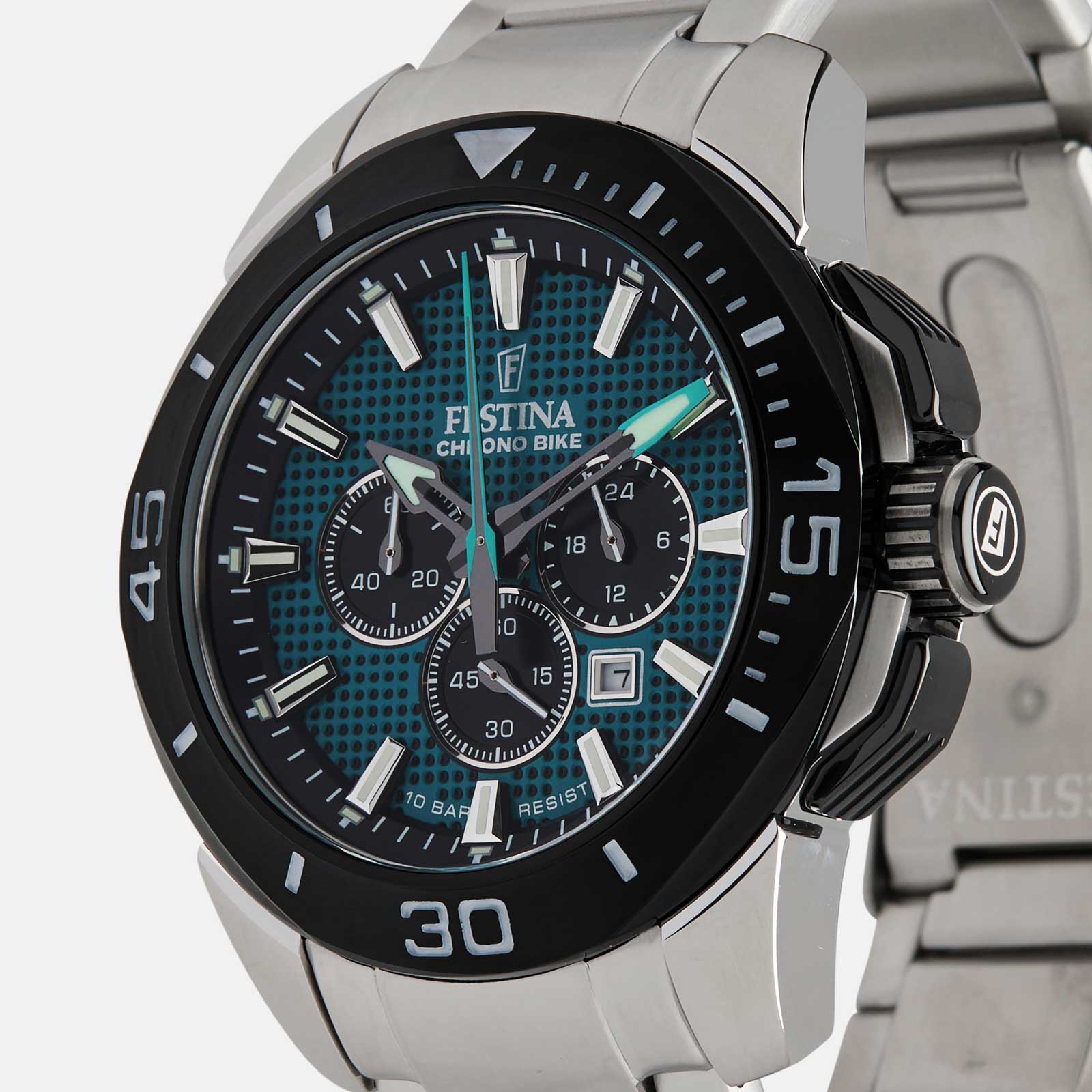 Festina F20641/3 Chrono Bike - herrklocka, stå/grön,  47mm