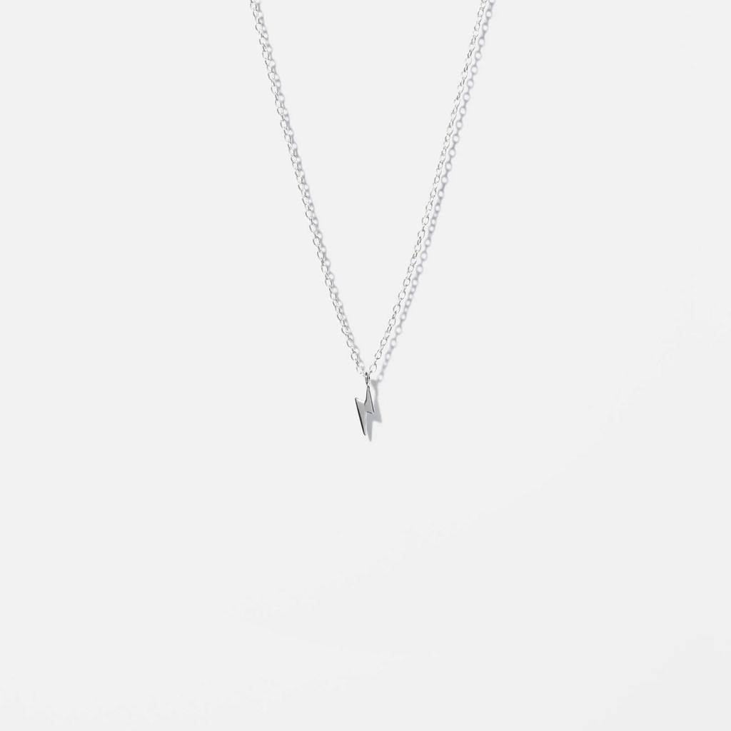 Silverhalsband för barn - blixt, 36+2 cm