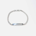 Silverarmband herr - kedja & gravyrbricka 5mm, 19 cm
