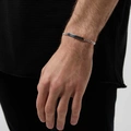 Silverarmband herr - kedja & gravyrbricka 5mm, 19 cm
