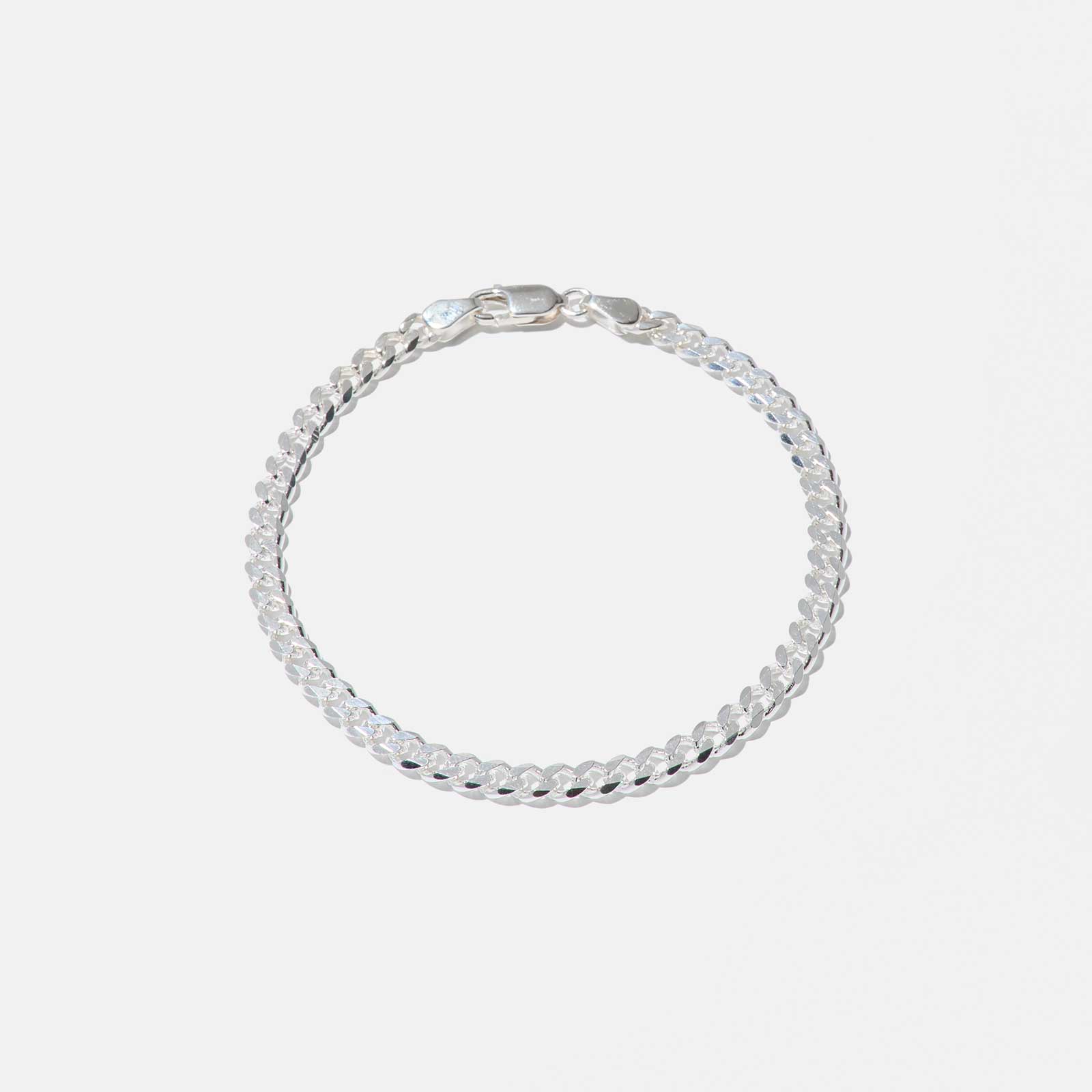Silverarmband herr - pansarlänk 4mm