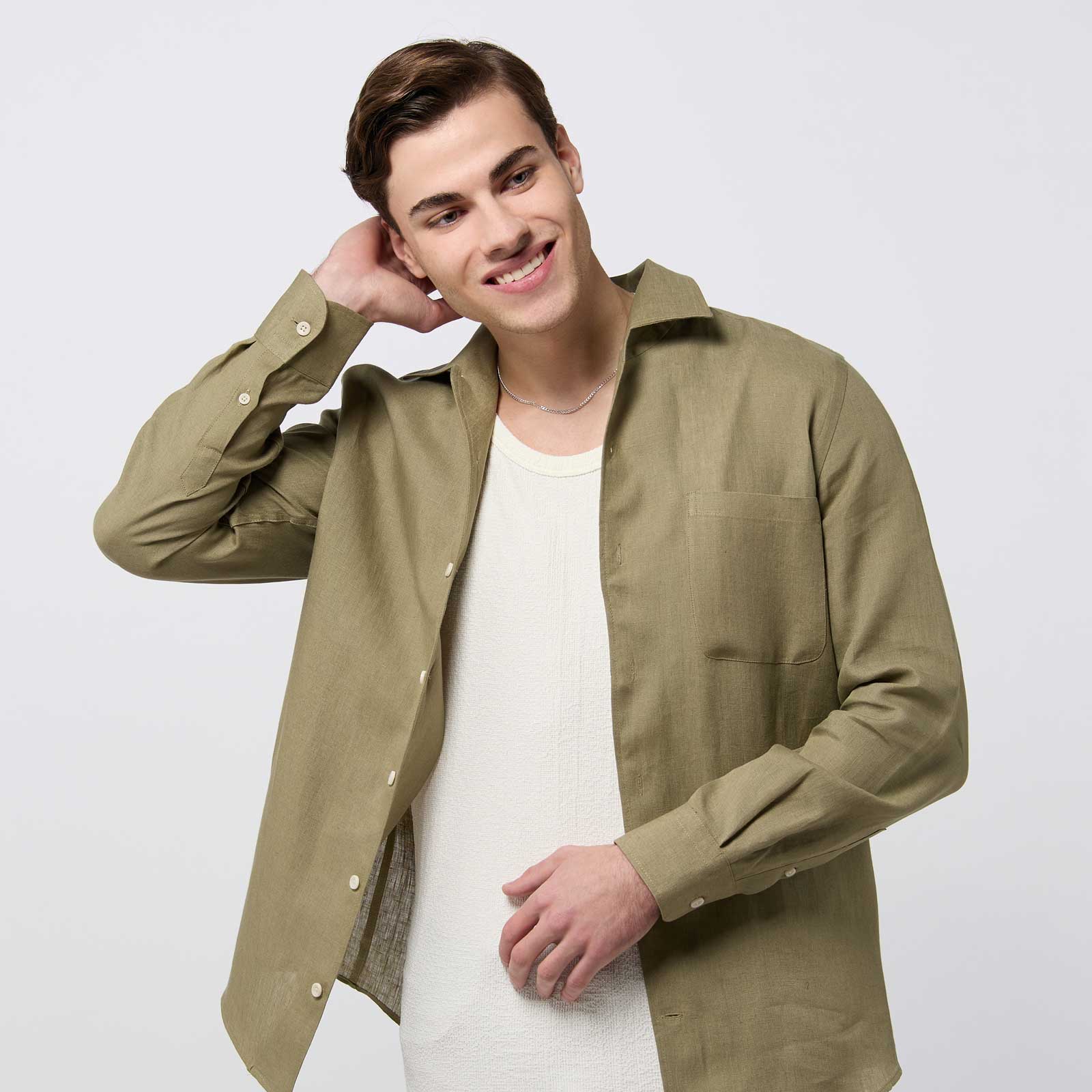 Silverhalsband herr - pansarkedja 55cm/2,5mm