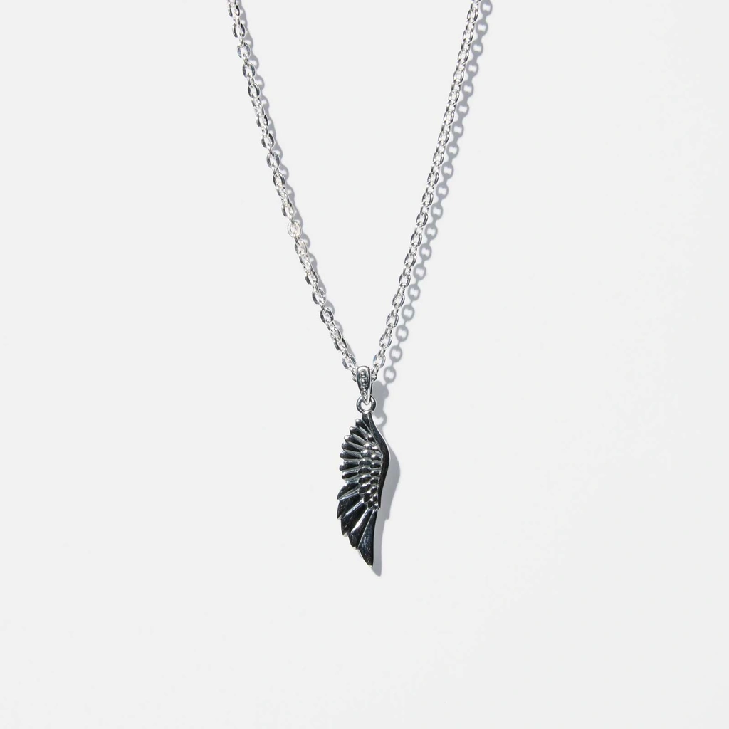 Silverhalsband herr - vinge 55+5 cm