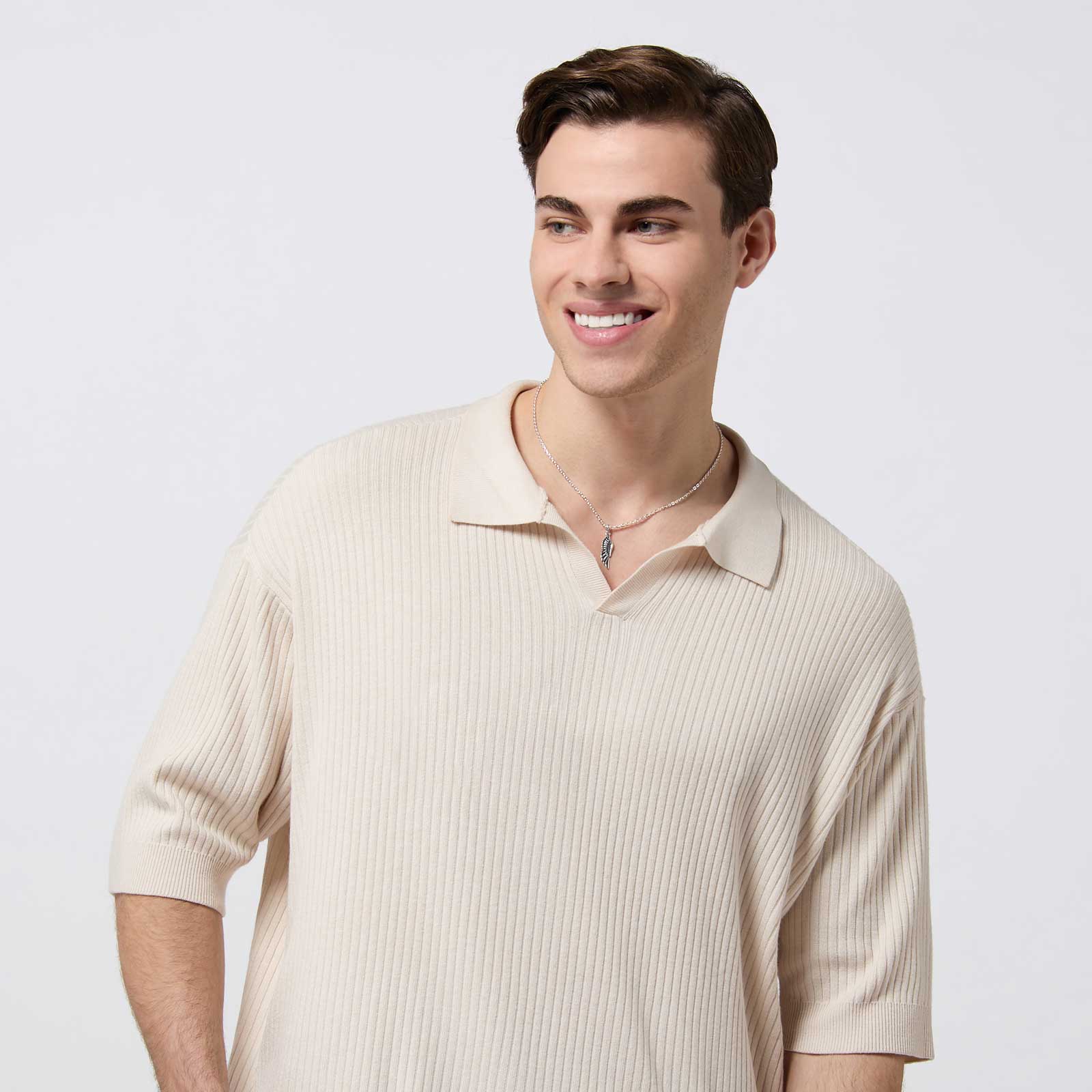 Silverhalsband herr - vinge 55+5 cm