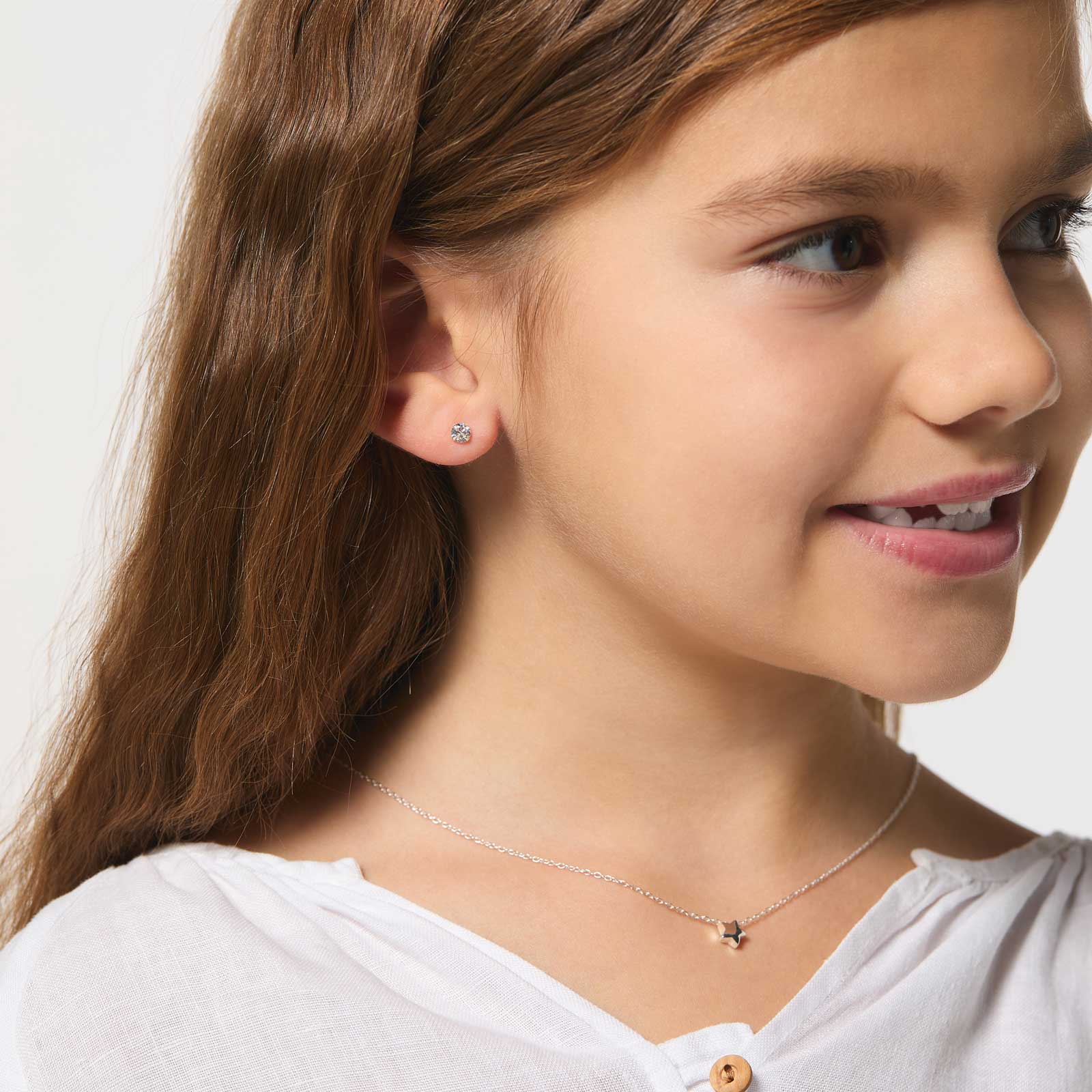 Smyckeset för barn i äkta silver - stjärnor