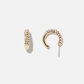Guldfärgade hoops med stenar 19 mm