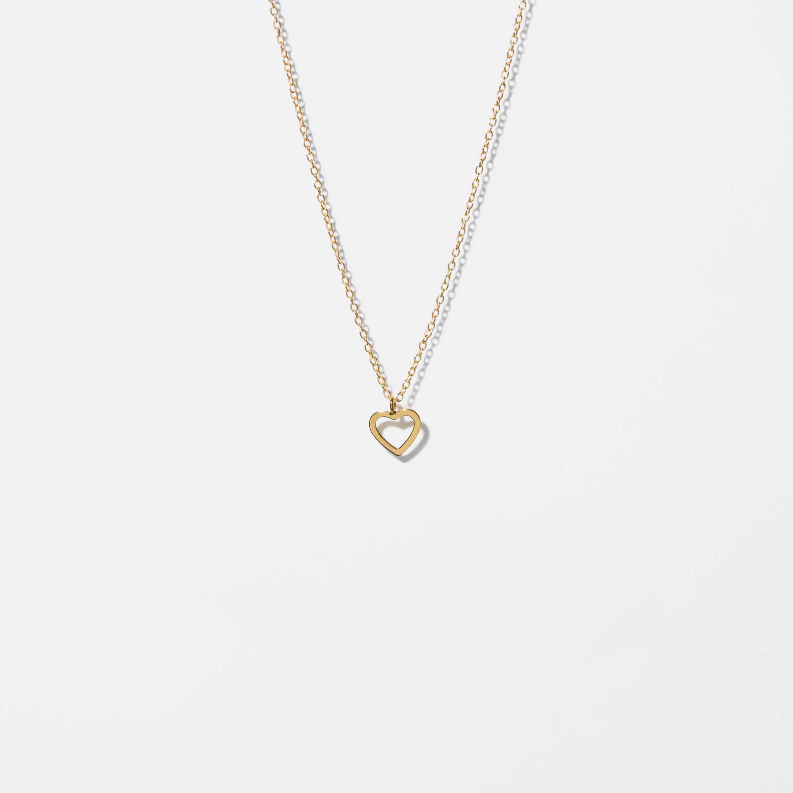 Guldpläterat silverhalsband för barn - hjärta, 36+2cm