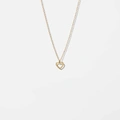 Guldpläterat silverhalsband för barn - hjärta, 36+2cm