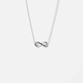 Silverhalsband för barn - infinitysymbol, 36+2cm
