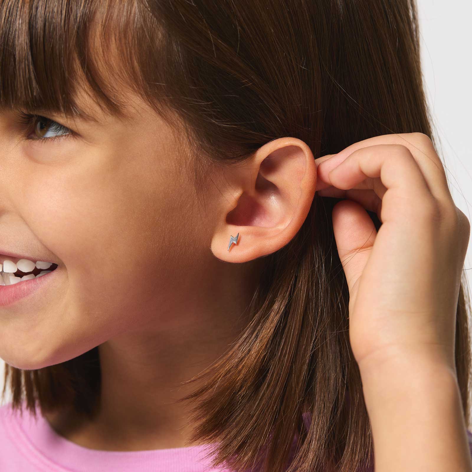 Silverörhängen för barn - blixtar