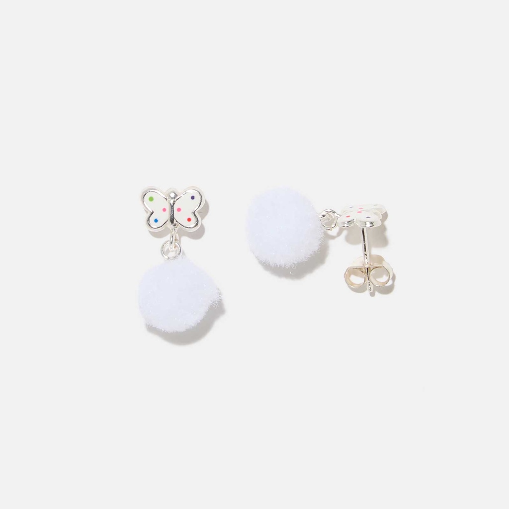 Silverörhängen för barn - studs fjärilar & bollar
