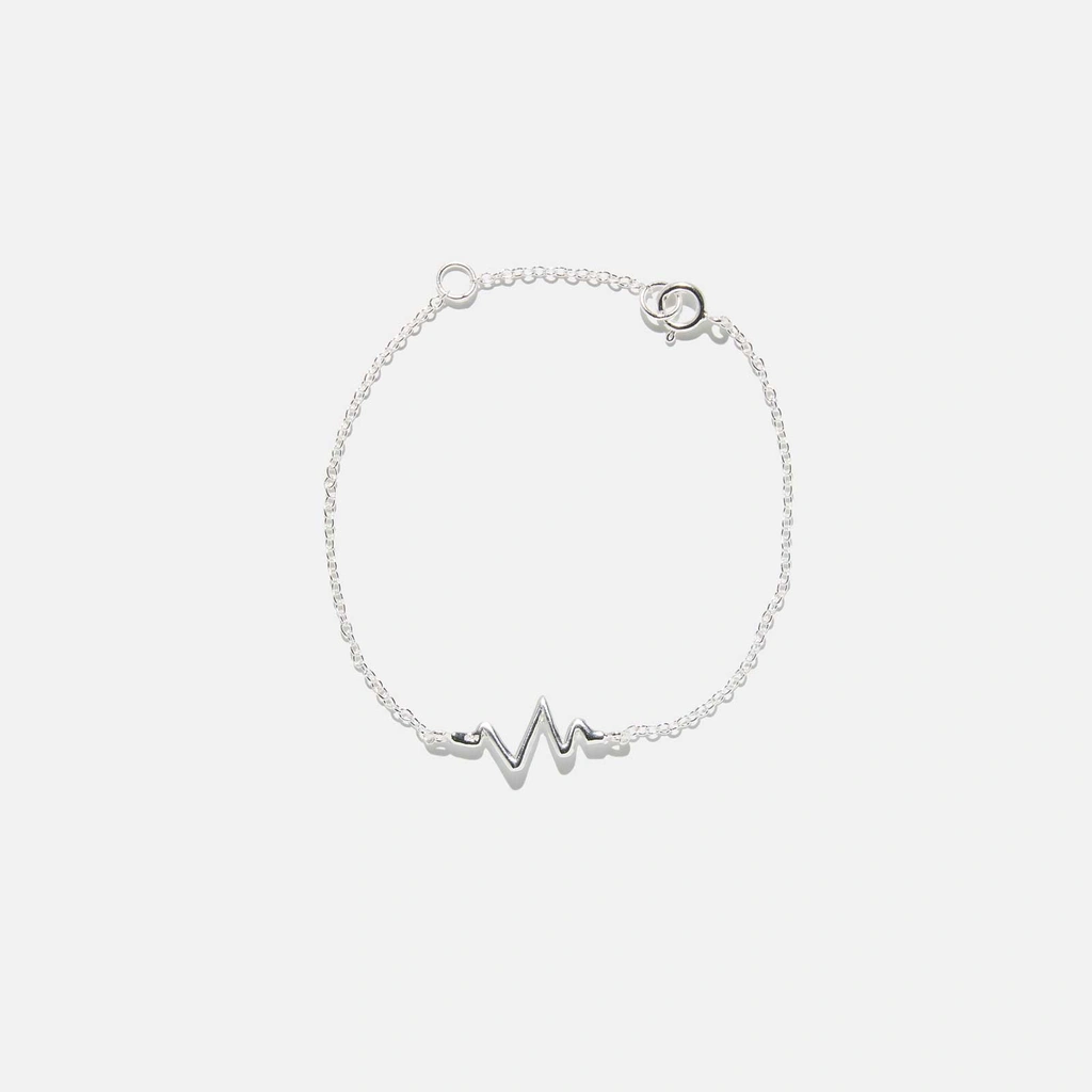 Silverarmband för barn - hjärtslag - LML-B06
