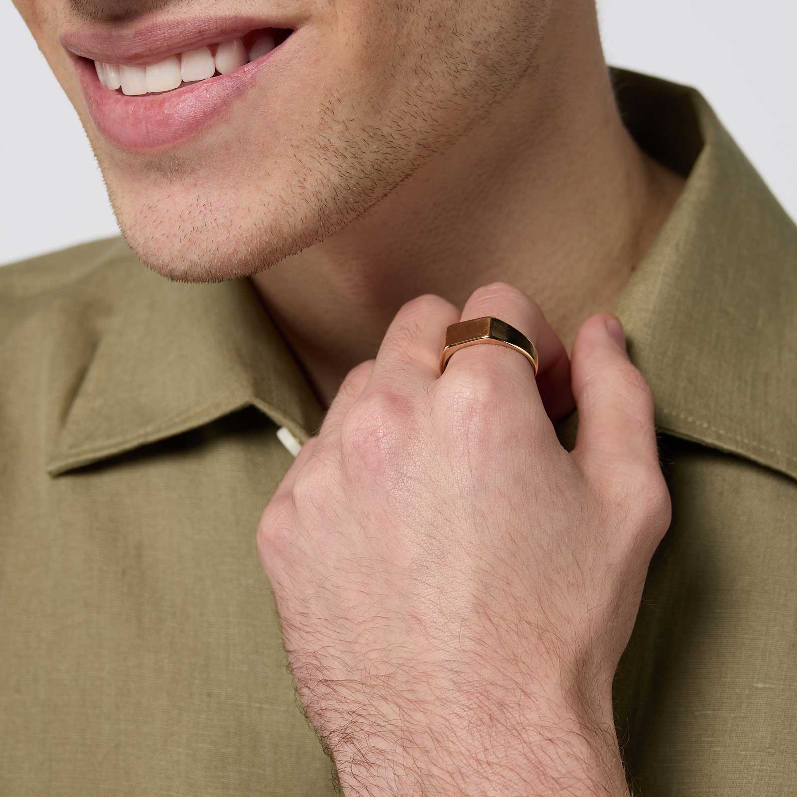 Guldfärgad klackring, smal