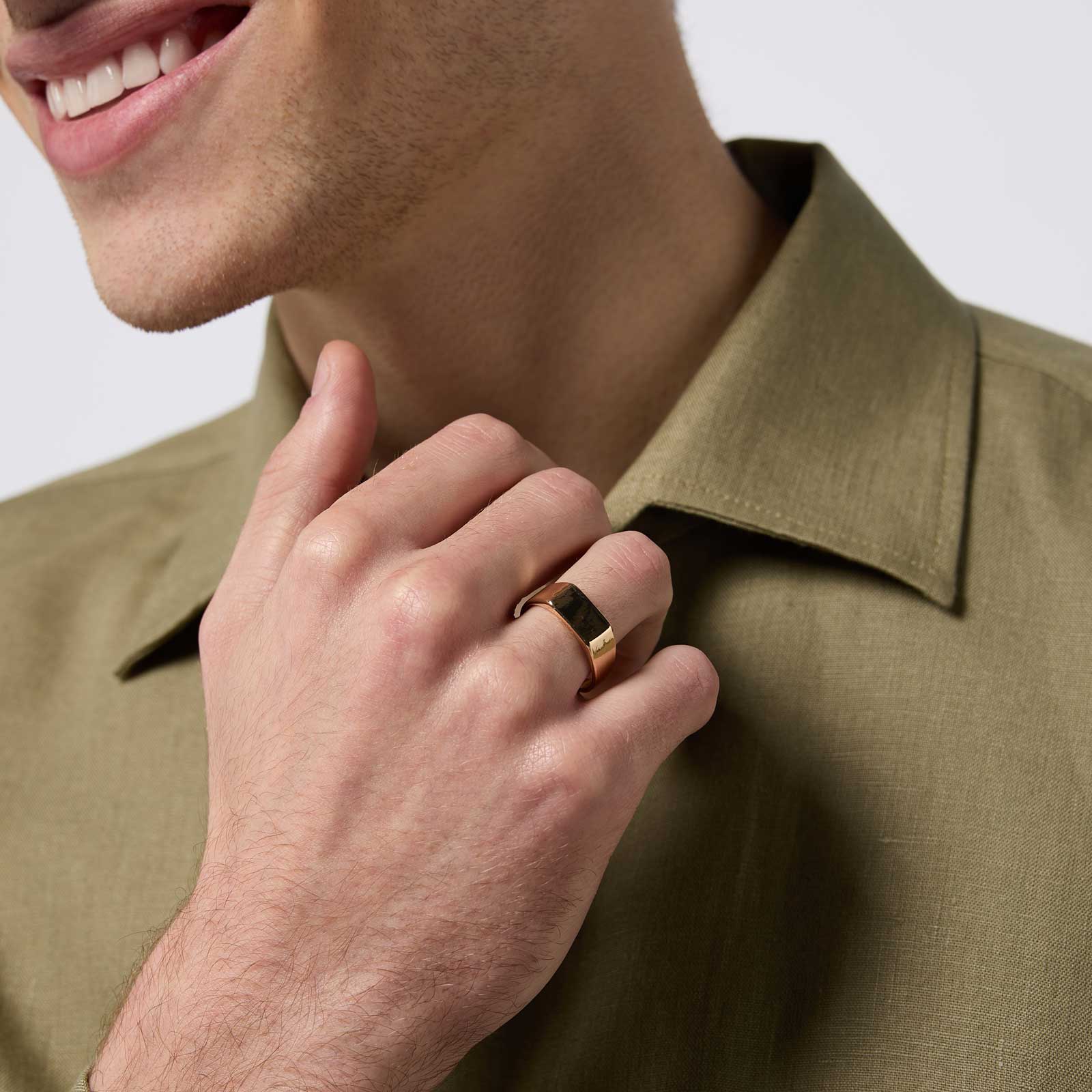 Guldfärgad klackring, smal