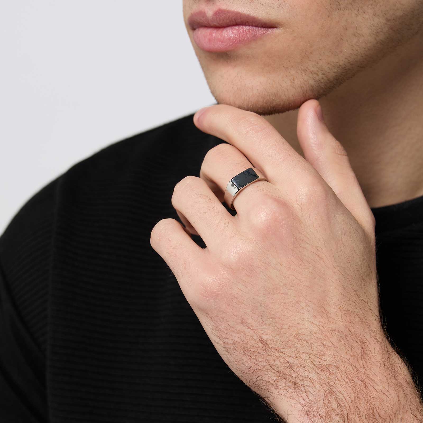 Silverfärgad klackring - smal