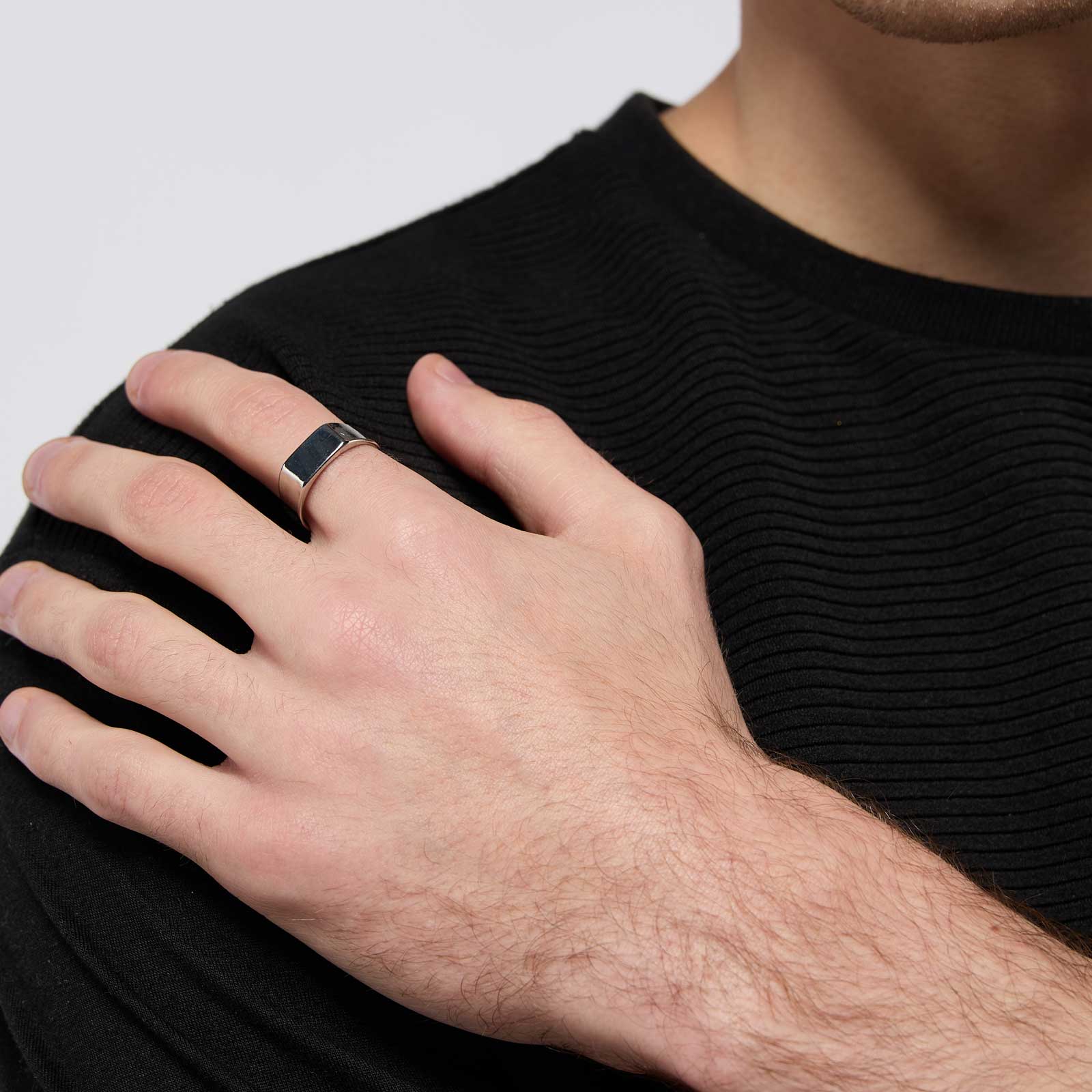 Silverfärgad klackring - smal