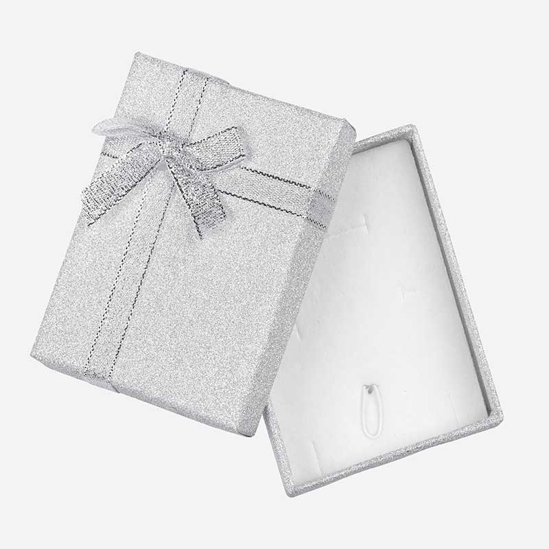 Presentask silverglitter -7x9 cm