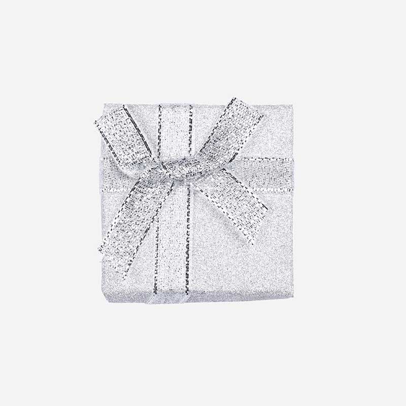 Presentask silverglitter - 5x5 cm