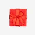Presentask - röd glitter 5x5 cm